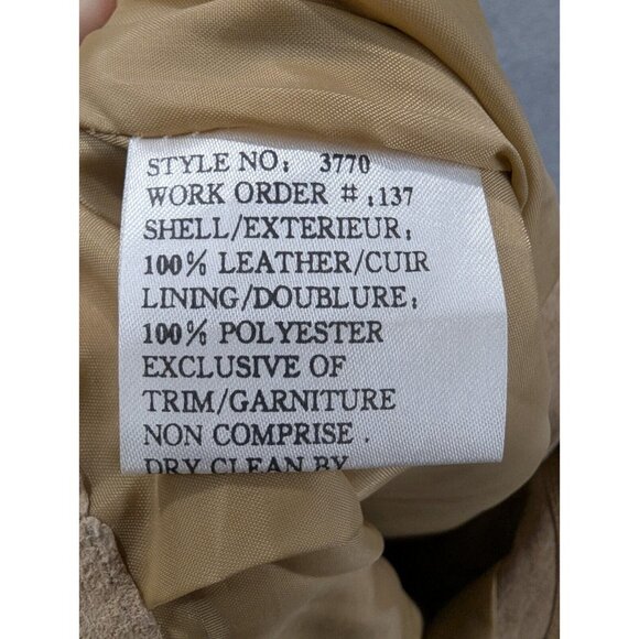 Bagatelle Leather Skirt Womens Size 14 Tan Suede Straight Zipper in the Front - Picture 12 of 13